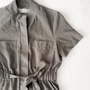 Olive Utility Belted Dress
